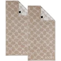 JOOP! Handtuch 2 Stück Joop! Handtuch Cornflower 1611-30 Sand 50x100, Walkfrottier (2-St), 100% Baumwolle