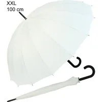 iX-brella Stockregenschirm mit 16-teiligem Dach und Auf-Automatik, mit Fiberglas-Stahl-Gestell, in vielen Farben