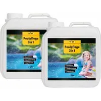 wilpeg® Poolpflege Poolpflege 3in1 2x2L Desinfektion Algenentferner Langzeitschutz, (Set)
