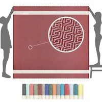 furora HOLIDAY Strandtuch XXL groß 200x200 cm Strand Tuch, aus Baumwolle, Stranddecke, Vielseitig, schöne Farben, hochwertige Verarbeitung
