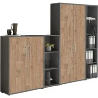 moebel-dich-auf Aktenschrank TABOR 4 (Büroschrank Mehrzweckschrank ideal für DIN A4 Ordner, abschließbar Metallgriffe) Made in Germany