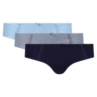 Lee - Slips für Damen (3er-Pack) (Blau/Grau/Schwarz)