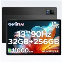 DOOGEE U13 Android 16 Tablet mit tastatur, 13 Zoll, 6+256GB, 11000mAh, gaming Tablet (13", Android 16, 90Hz, 13MP+8MP, ultradünn 7,8mm, WiFi5, GPS, Face ID, OTG, FM)