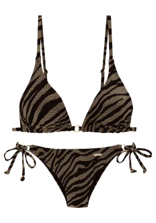 LASCANA - Bruno Banani LM Triangel-Bikini black-gold - Gr. - 38C