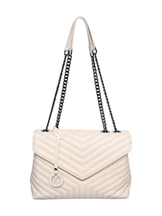 Luisa Vannini Beige Rindsledertasche