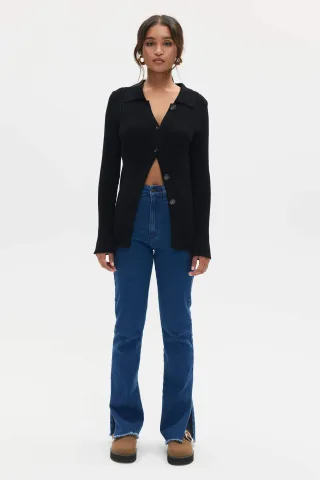 BENU Schwarzer Damen Strickcardigan