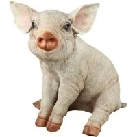 colourliving Tierfigur Deko Schwein Trixi Ferkel Figur Garten Dekofigur Tierfigur, Handbemalt, Wetterfest, Tierfigur