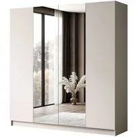 Lookway Kleiderschrank AUREL 4D KASCHMIR Drehtürenschrank mit Spiegel