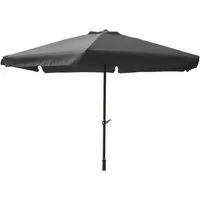 Linder Exclusiv GmbH Sonnenschirm Gartenschirm mit Kurbel Marktschirm Ø 3 m Sonnen-Schirm, mit Krempe, stufenlose Höhenverstellung