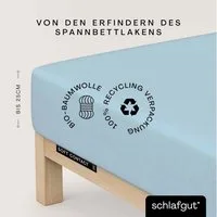 Schlafgut Spannbettlaken Soft Contact, Feinbiber, Gummizug: rundum, (1 Stück), 100% Bio Baumwolle
