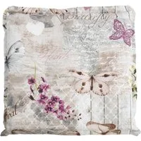 GO-DE Hockerauflage BUTTERFLY, B 50 x L 50 cm, Beige, Mischgewebe, (1 St), Sitzauflage für Hocker