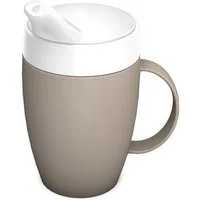 Ornamin Schnabelbecher Becher mit Trink-Trick mit Schnabelaufsatz/Trinkaufsatz, 2-tlg., Kunststoff, Trinkhilfe l Alltagshilfe l BPA-frei l Made in Germany