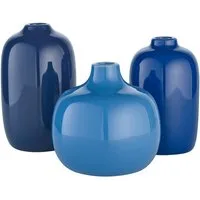 blomus Dekovase 3er Set -CEOLA- Blumenvase, Keramikvase: modernes Design (Set, 3 St., 3x Vase), widerstandsfähiges Keramik, Unikat, natürliches Design