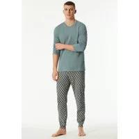 Schiesser Schlafanzug Casual Essentials (2 tlg) mit bequemen Bündchen