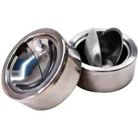Mojawo Aschenbecher Tisch Aschenbecher Sturmaschenbecher Metall Silber mit Deckel