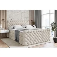 ALTDECOR Boxspringbett BOXI8-Z KING (Multipocket-Matratze H4, H3 Matratze Bonellfederung, Topper, Kopfteil), Doppelbett mit Fußteil
