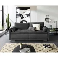 OTTO home Schlafsofa Berlin, B: 218 cm, Liegel. 160x198 cm, Bettfunktion, Bettkasten & 2 Zierkissen, Dauerschlafsofa mit Boxspring