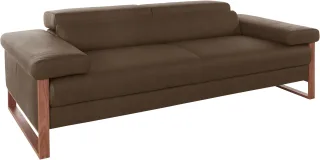 W.SCHILLIG 2,5-Sitzer "finn" German Design Award 2016, Fußgestell Nussbaum natur, Breite 230 cm