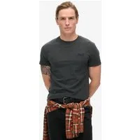 Superdry Rundhalsshirt ESSENTIAL LOGO EMB TEE aus Baumwolle und Single Jersey, Slim Fit, Kurzarm, hüftlang