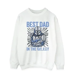 Star Wars - "Mandalorian Best Dad Galaxy" Sweatshirt für Herren (Weiß)