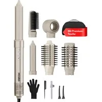 MCURO Warmluftbürste 6 in 1 Airstyler Ionen Föhn Multifunktionaler Hairstyler 110000 U/Min, Warmluftbürste mit 32mm Lockenstab Automatisch,Locken und Glätten