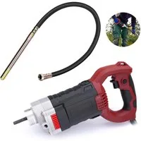 XERSEK Betonmischer Betonrüttler 1800W, Rührwellendrehzahl 6000 U/min, Elektro Betonverdichter, 35 mm Flaschenrüttler, 1.5m SCHLAUCHLÄNGE