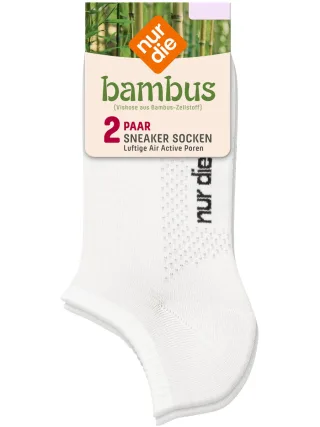 NUR DIE Damen Sneakersocken Bambus¹ 2er Pack