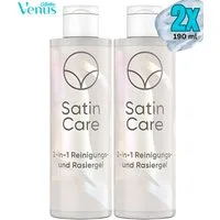 Gillette Venus Rasiergel und Reinigungsgel Gillette Satin Care Intimpflege Damen, 2er Pack (2x 190ml) 2-in-1, für den Intimbereich, Geschenk für Frauen