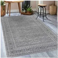 Mazovia Designteppich Modern Stilvoll Teppich Rechteckiger Weich Teppich für Wohnzimmer Grau, 80 x 150 cm, Fußbodenheizung
