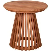 MR.DEKO Gartentisch Bolton Teak (Ideal zu Deckchairs kombinierbar – für drinnen & draußen geeignet, 1-St), Plantagen-Teak Vollholz – wetterfest, vielseitig, leicht montierbar