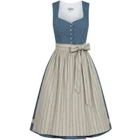 Nübler Trachtenkleid Midi Dirndl Felicitas in Rauchblau von Nübler