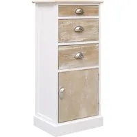 vidaXL Kommode Beistellschrank 38x28x86 cm Massivholz Paulownia (1 St)