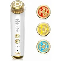 COOL-i ® Dermaroller 2MHz RF & EMS Gesichtsmassagegerät, 6-in-1 Hautverjüngung mit Ultraschall, Licht & Kühlmodus