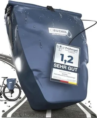Büchel Gepäckträgertasche 100 % Wasserdicht inkl. Halterungssystem dress blues 25,4 L