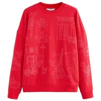 Next Sweater Sweatshirt mit Stickerei (1-tlg)