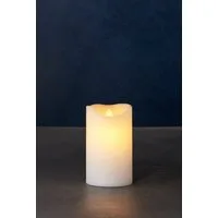 Sirius Home A/S LED-Kerze Sara Exclusive flackernde Flamme 7,5cm Durchmesser weiss, flackernder Docht