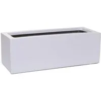 VIVANNO Balkonkasten Fiberglas FLOBO Kasten - Weiß Matt (1 St), 45x17x15 cm