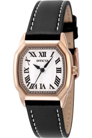 Invicta Wildflower 48963 Damenarmbanduhr - Quartz Uhrwerk - Edelstahl mit Silbernem Zifferblatt - 27 mm