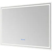 AQUABATOS LED-Lichtspiegel LED Badspiegel Badezimmerspiegel mit Beleuchtung (LED Spiegel Lichtspiegel Wandspiegel Kosmetikspiegel Schminkspiegel 100x70 140x70 cm Dimmbar Touch Schalter 3 Lichtfarben Beschlagfrei IP44), Wandmontage Memory-Funktion Ein