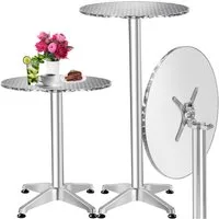 tectake Bistrotisch Aluminium Stehtisch (1-St., 1 tlg), Klappbar, Aluminium, Witterungsbeständige Tischplatte