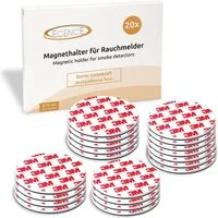 ECENCE Magnethalter 20x Magnethalterung 70mm für Rauchmelder (20-St)