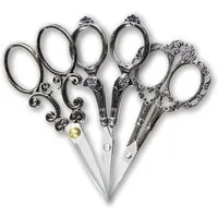 KLEIBER Universalschere Vintage Stickschere aus Edelstahl Retro silber 13 cm