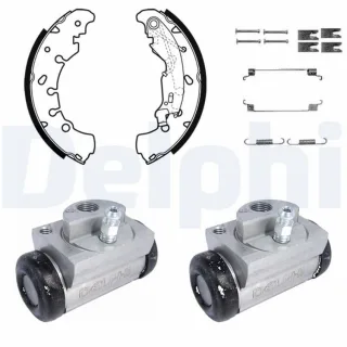 Delphi Bremsbacken vormontiert hinten Citroen Fiat Lancia Peugeot KP1120