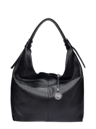 Roberta M Schwarz Rindsledertasche