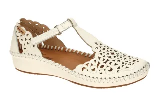 Pikolinos 655-0967 nata VALLARTA Damen Keilsandalen wei? Echtleder