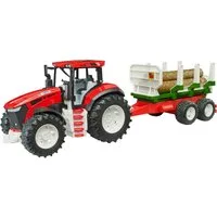 Bruder® Spielzeug-Traktor Roadmax Traktor mit Rückeanhänger (03453), Made in Europe