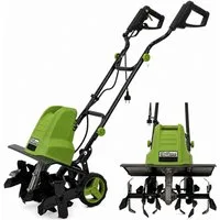TRUTZHOLM Gartenhacke Motorhacke 24 Hackmesser 1500W Bodenhacke Transporträder klappbar, 45 cm Arbeitsbreite, Artikel, 1 St., Ergonimisches Design