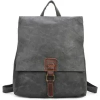 ITALYSHOP24 Rucksack Damen Schultertasche Backpack Umhängetasche CrossBody Leder Optik Bag, Geräumiges Hauptfach, praktische Fächer, komfortabel, leicht & robust