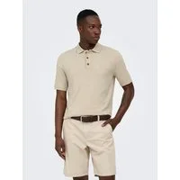 ONLY & SONS Polokragenpullover ONSLOUI REG 12 SS MEL POLO KNIT NOOS Baumwollmischung, regular fit