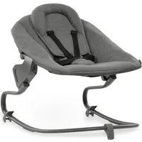 Hauck Babywippe Alpha Bouncer Premium, Dark Grey, für Neugeborene mit Wippgestell, für Hochstuhl Alpha+ und Beta+